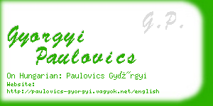 gyorgyi paulovics business card